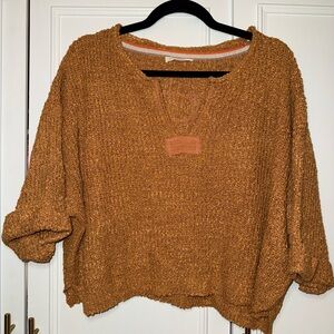 ILLA ILLA Tan V-Neck Sweater